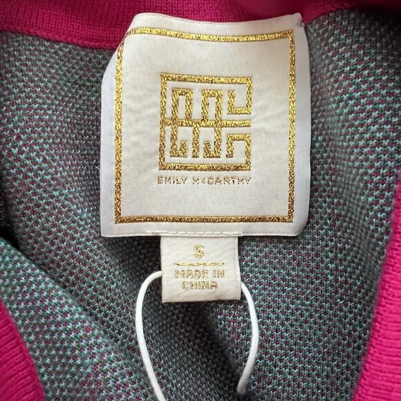 Emily McCarthy Lillian Sweater Womens Small Meadowbrook Spot Preppy Maximalism - Picture 6 of 8